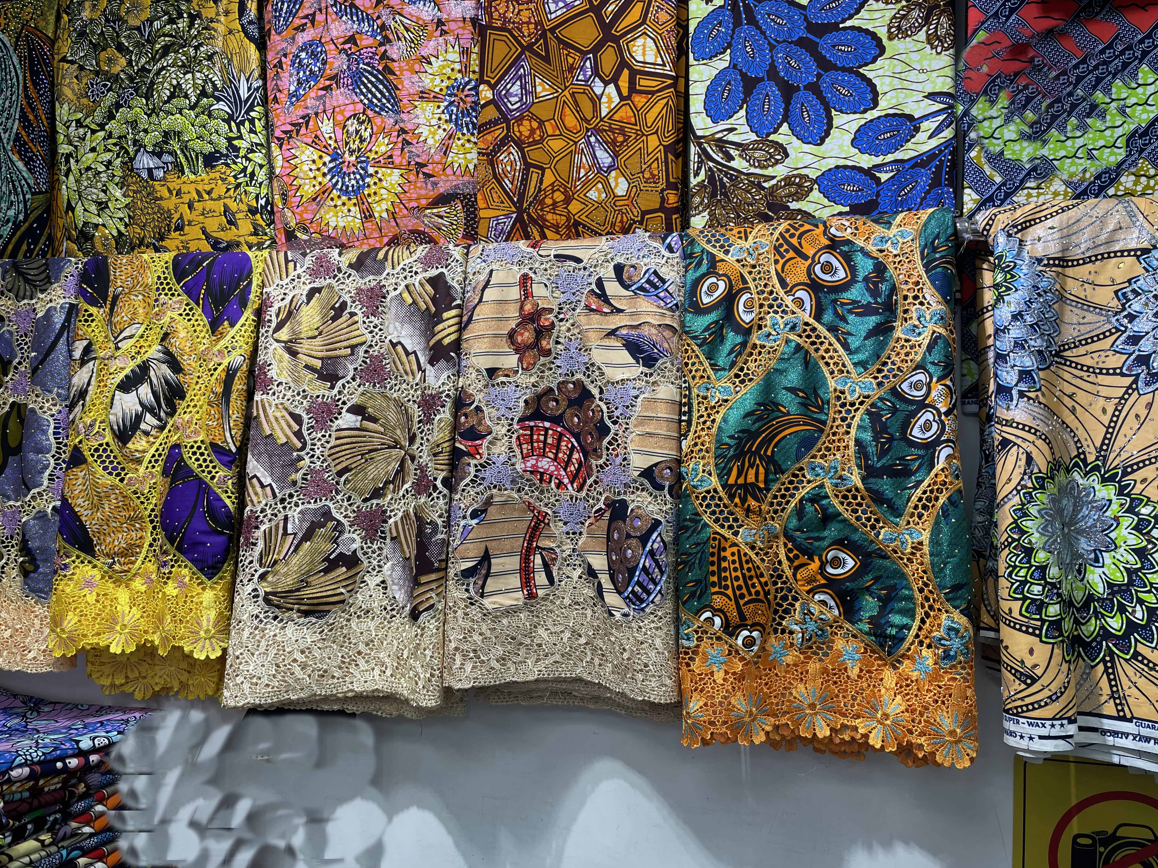 African Ankara Print - African Heavy Wax Lace Fabric with
