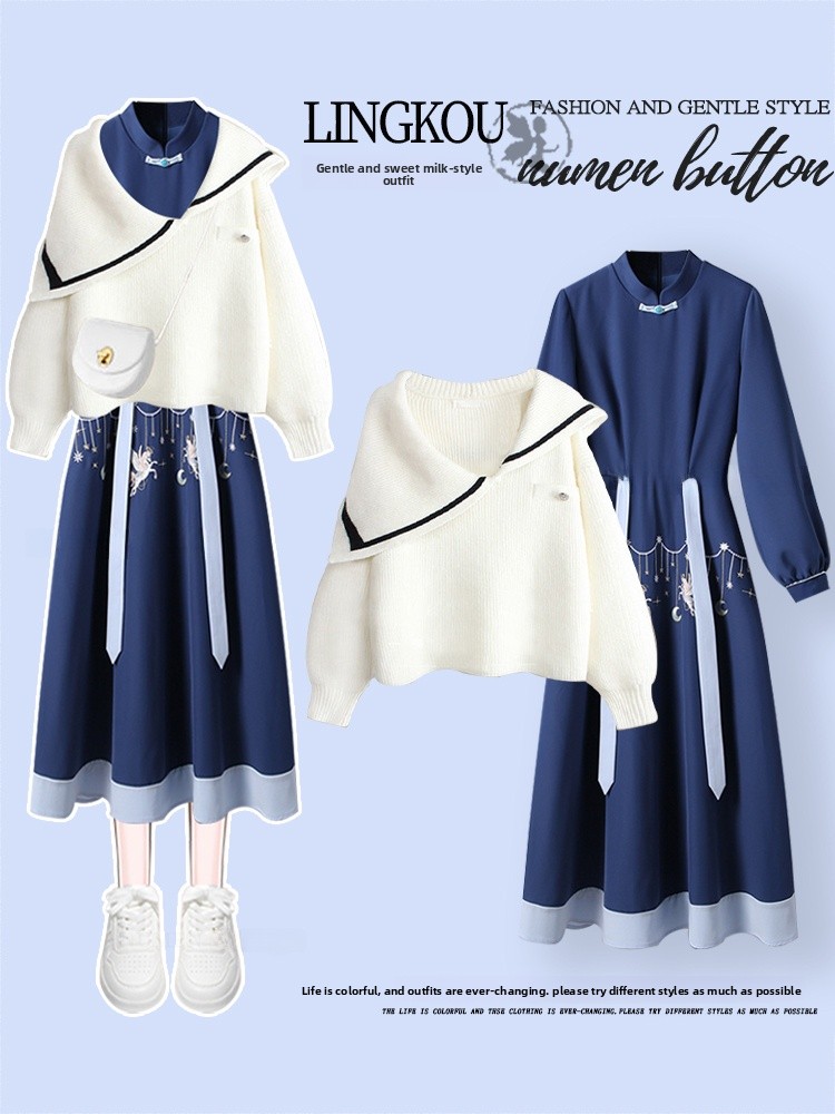 Ethnic Fashion Dress - plus Size Women's Autumn New Chinese