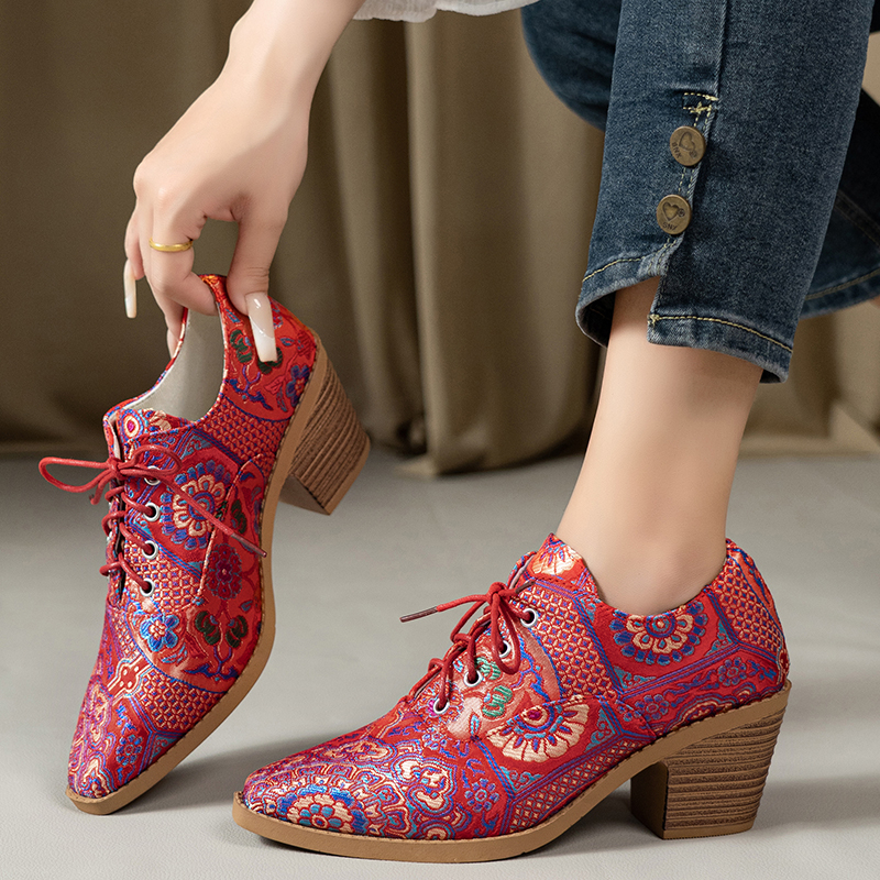 Ethnic Fashion In - Ethnic Ladies Boots Spring Winter Embroidery