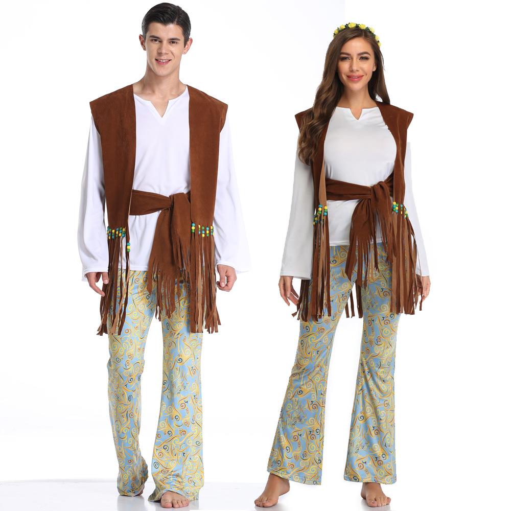 Fashion Ethnic Indian Clothing - Adult Halloween Couple's Clothing Indian Tribe