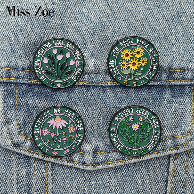 Ethnic Fashion Quotes - Inspirational Quotes Enamel Pins Custom OPTIMISTA