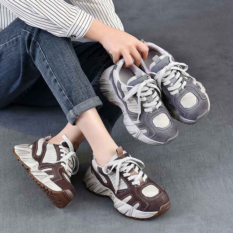 4.5cm Air Mesh Suede Genuine L - Ethnic Fashion In reseña y precio