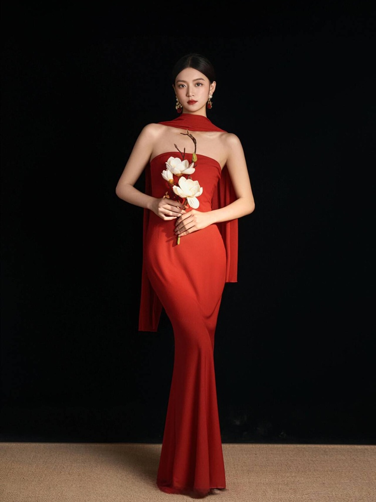 Red Retro Chinese Style Dress  - Ethnic Fashion Dress reseña y precio