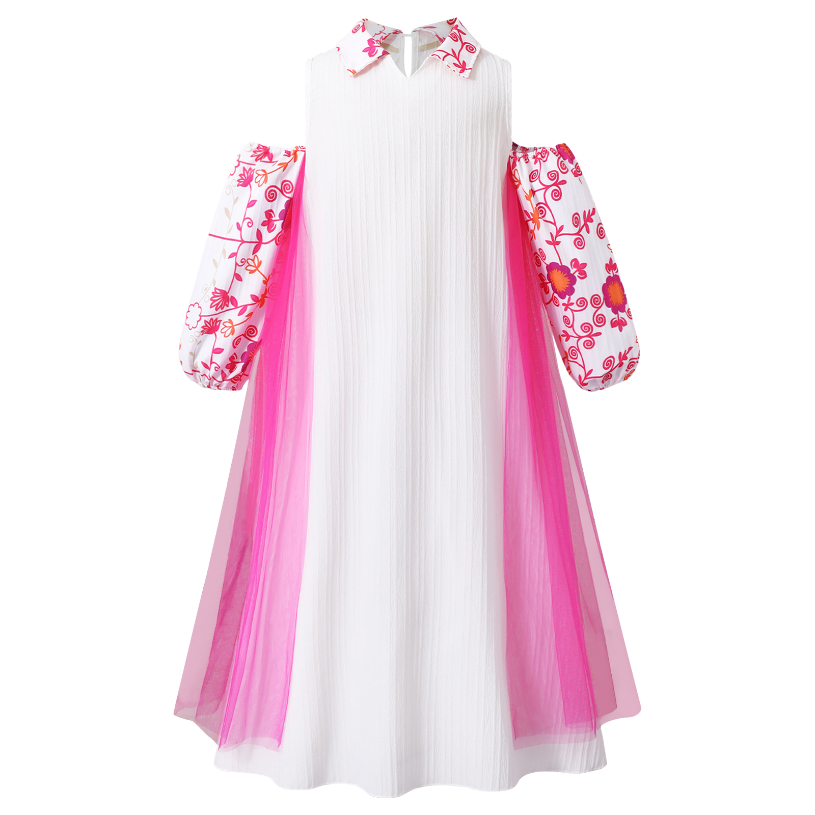 Girl Long Sleeve Mesh Patchwor - Ethnic Wear reseña y precio