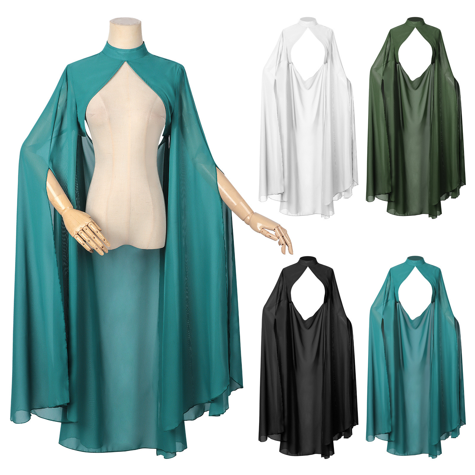 Ladies Green Chiffon Shawl Got - Ethnic Fashion Dress reseña y precio