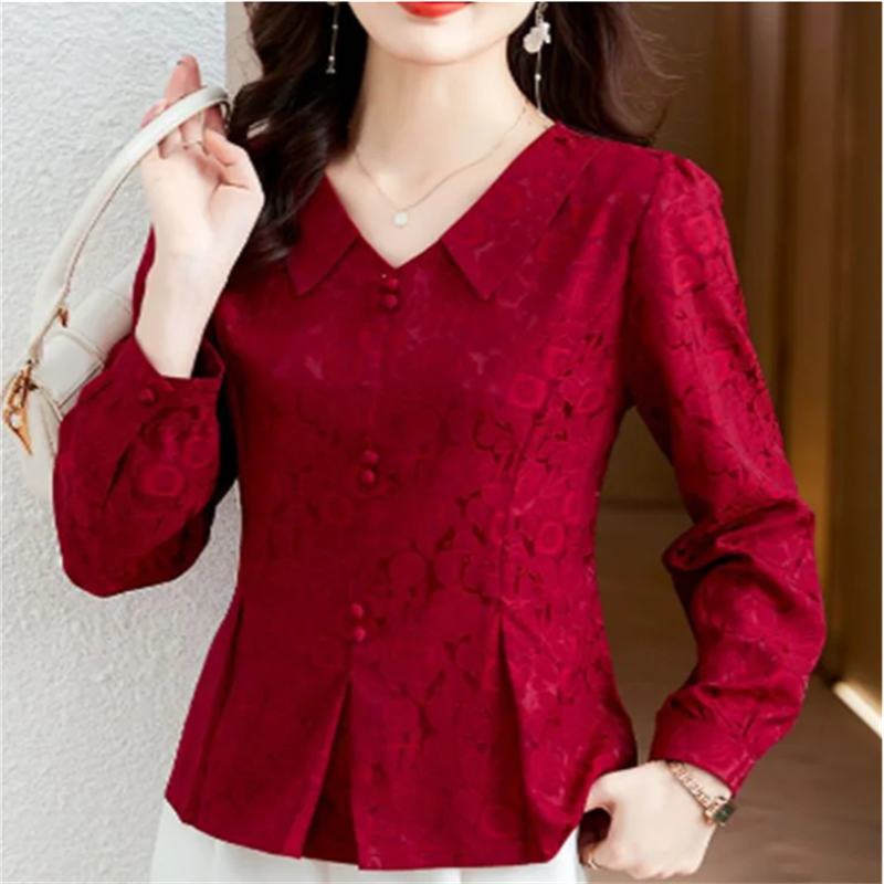 Retro Women's Shirt Jacquard S - Thai Silk Blouse reseña y precio
