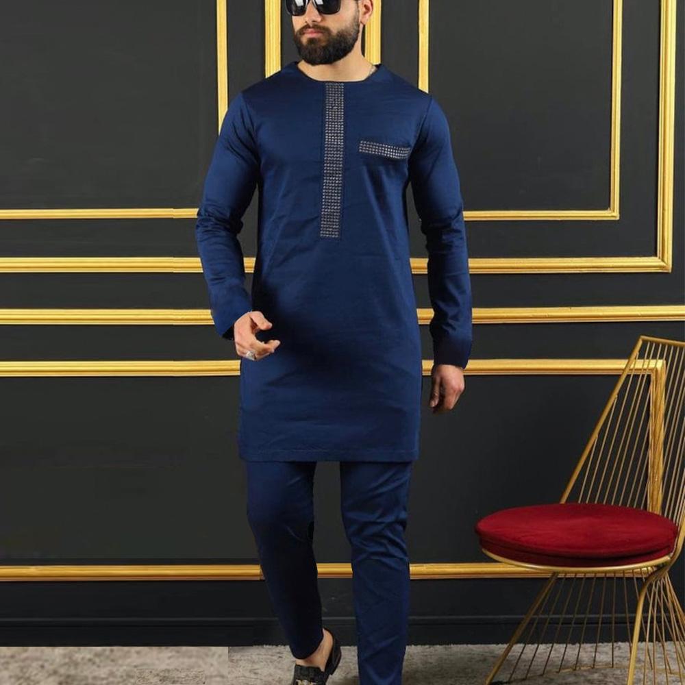 Kaunda Fashion Men's Set Slim  - Dashiki Shirt Men reseña y precio