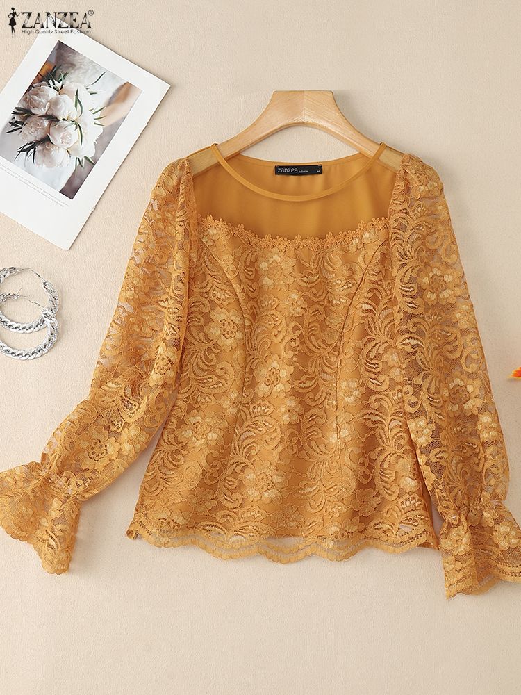 2025 ZANZEA Autumn Lace Patchw - Thai Silk Blouse reseña y precio