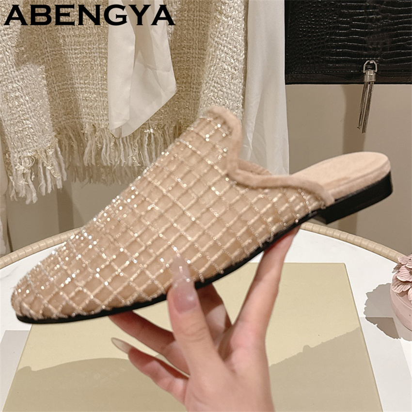 Shiny Lace Mesh Round Toe Flat - Ethnic Fashion In reseña y precio