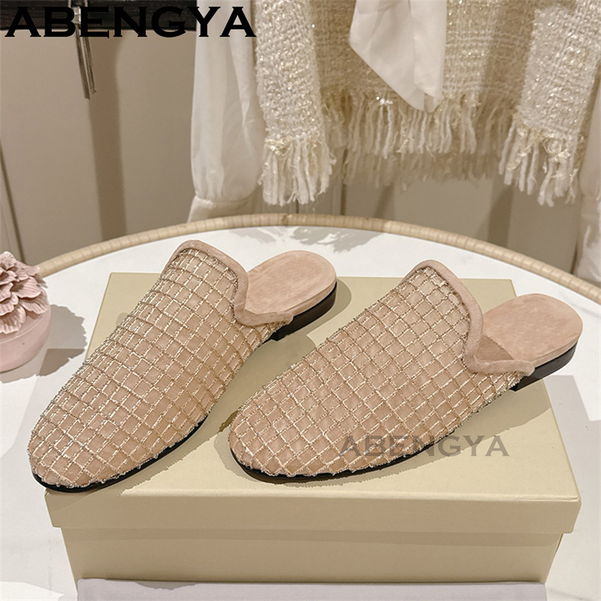 Shiny Lace Mesh Round Toe Flat - Ethnic Fashion In reseña y precio