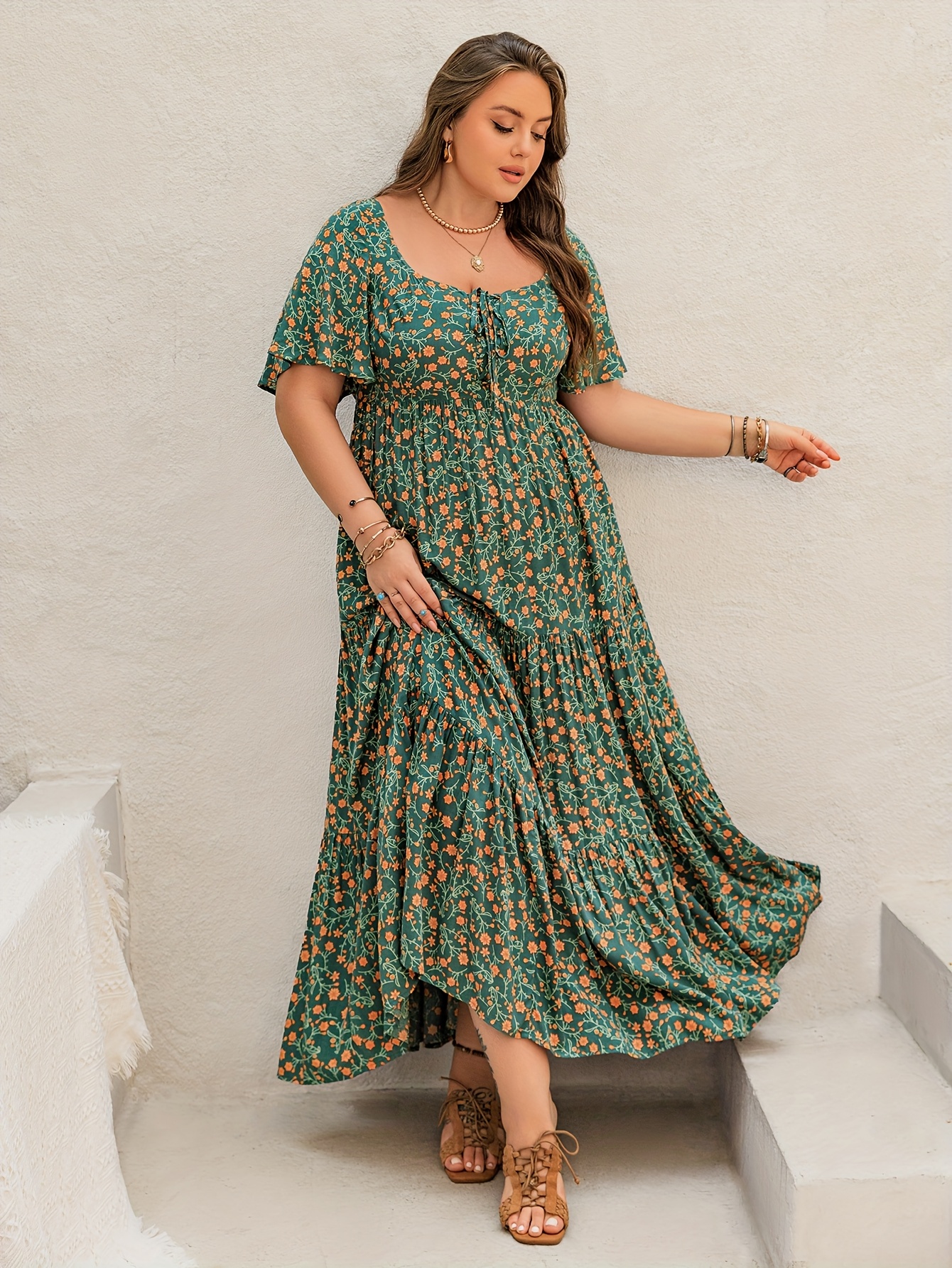 Plus Size Bohemian Long Dress  - Ethnic Fashion Dress reseña y precio