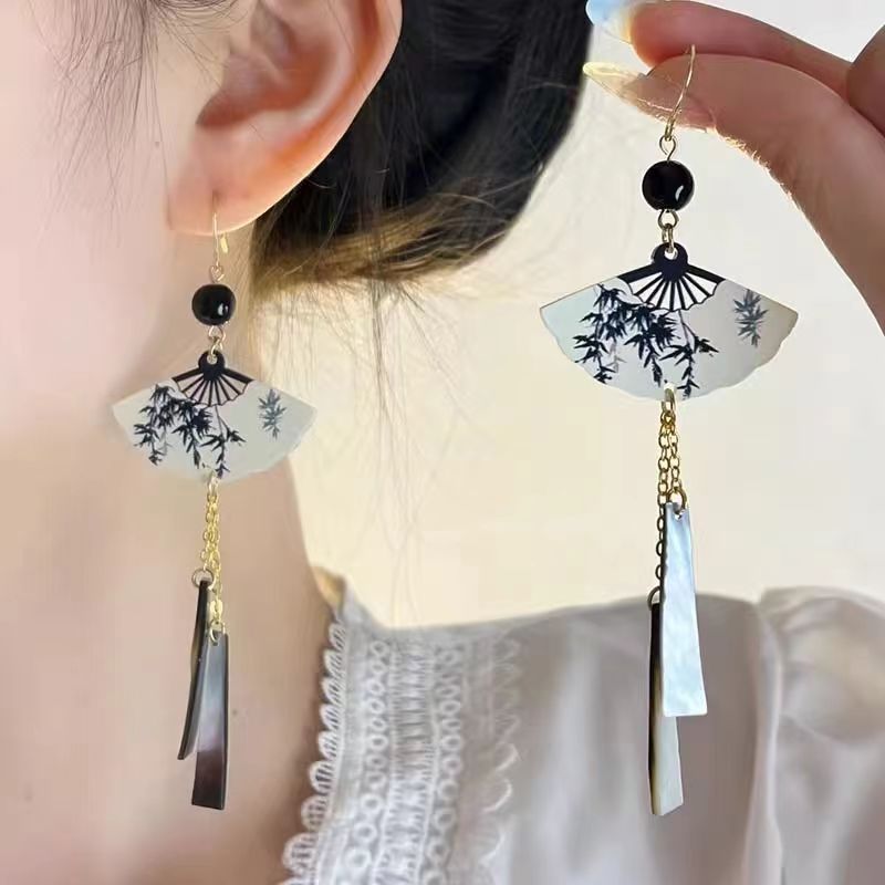 1pc New Retro Chinese Fan Shel - Latest Ethnic Fashion For Women reseña y precio