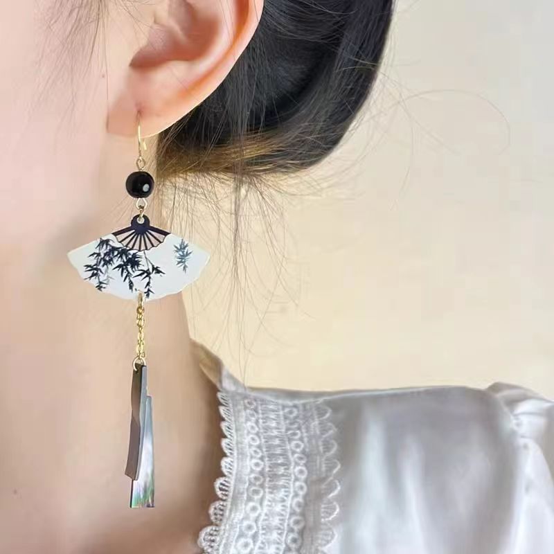 1pc New Retro Chinese Fan Shel - Latest Ethnic Fashion For Women reseña y precio