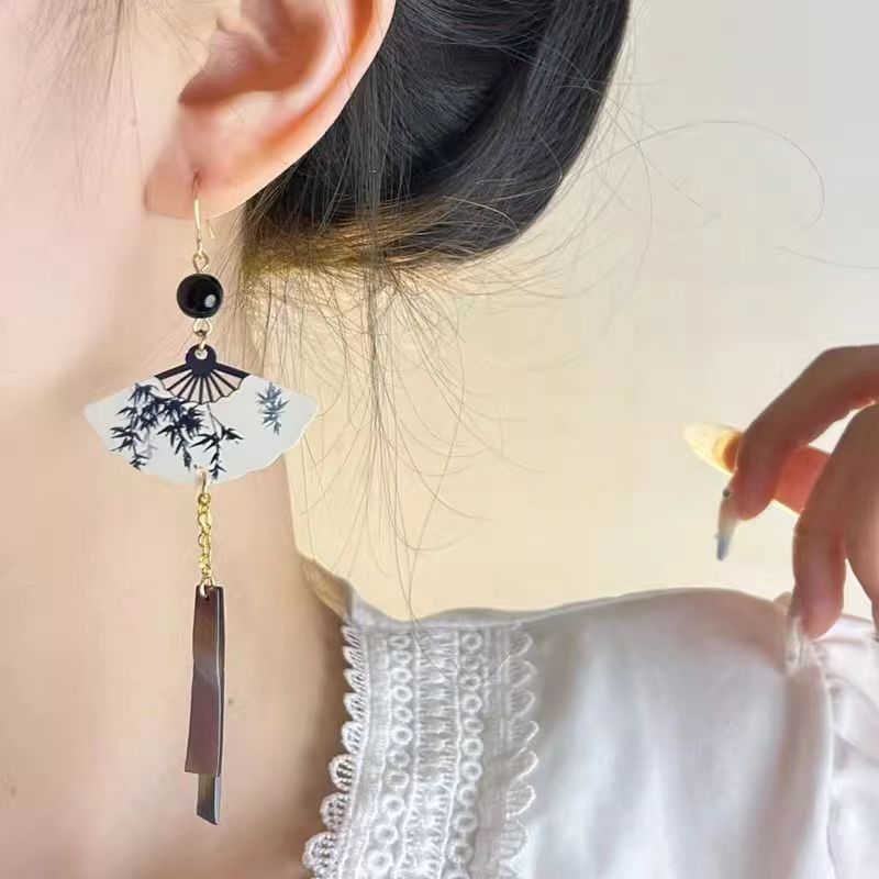 1pc New Retro Chinese Fan Shel - Latest Ethnic Fashion For Women reseña y precio