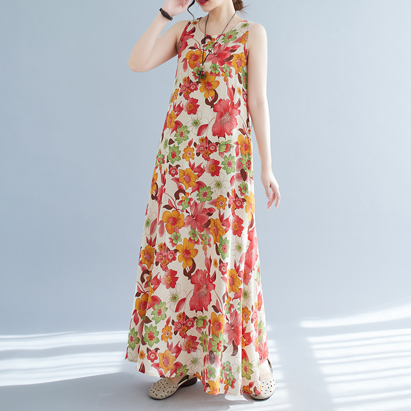 Bohemian Mid-Length Print Dres - Ethnic Fashion Dress reseña y precio