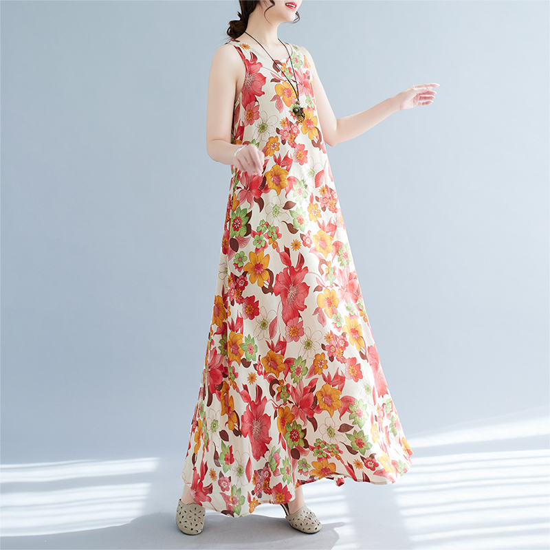 Bohemian Mid-Length Print Dres - Ethnic Fashion Dress reseña y precio