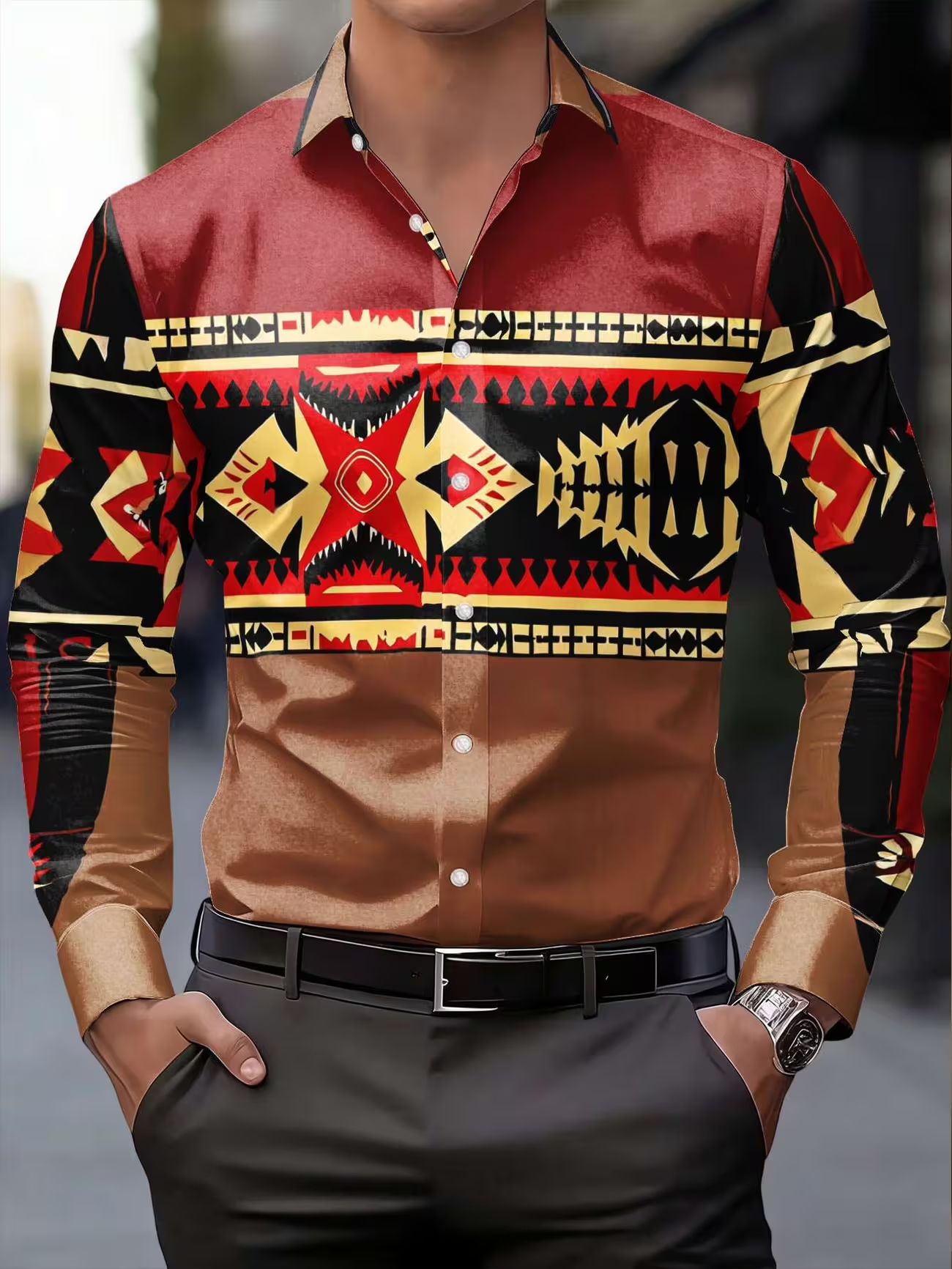 New Red Brown Indian Tribe Tot - Fashion Ethnic Indian Clothing reseña y precio
