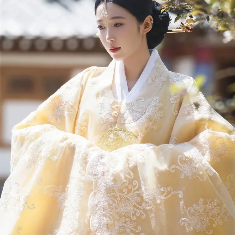 ellow Korean Clothes Women Tra - Hanbok Modern Set reseña y precio