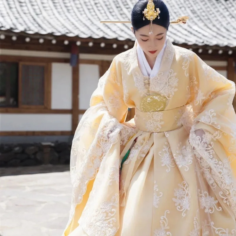 ellow Korean Clothes Women Tra - Hanbok Modern Set reseña y precio