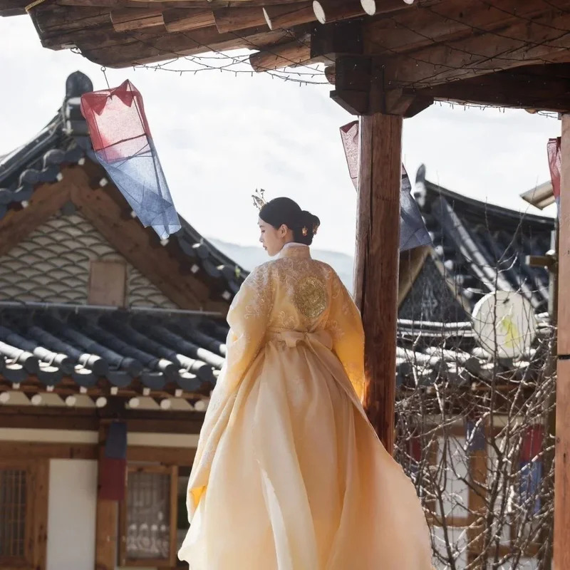 ellow Korean Clothes Women Tra - Hanbok Modern Set reseña y precio