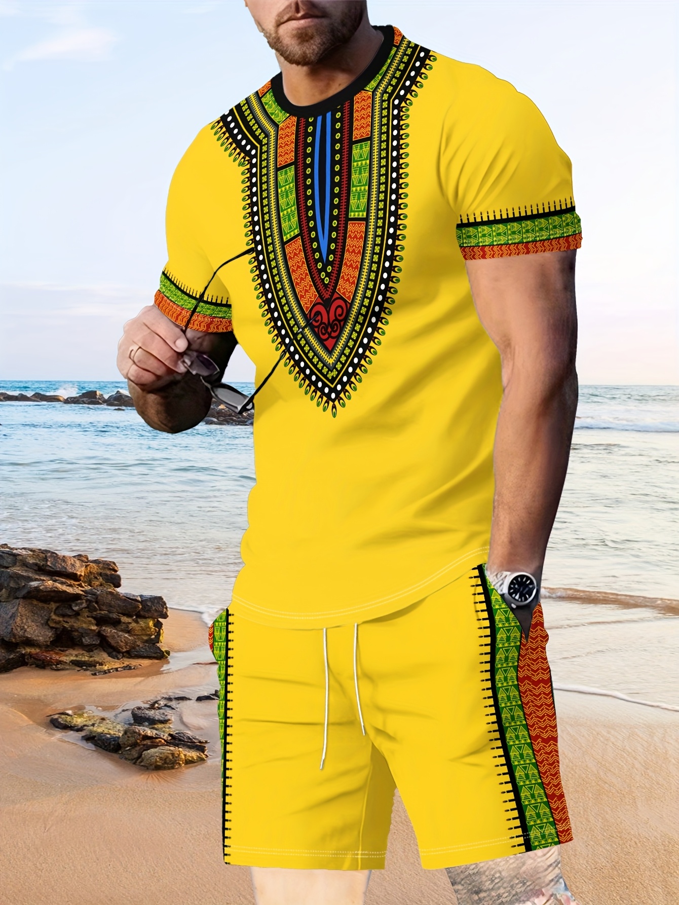 New Men's Suits African Dashik - Dashiki Shirt Men reseña y precio