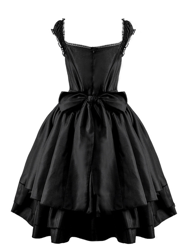Black Lolita Dress Halloween C - Ethnic Fashion Dress reseña y precio