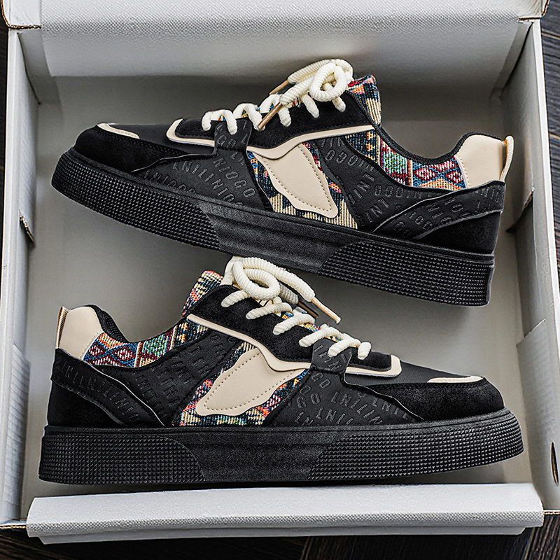 Men's Vintage Patchwork Platfo - Ethnic Fashion Men reseña y precio