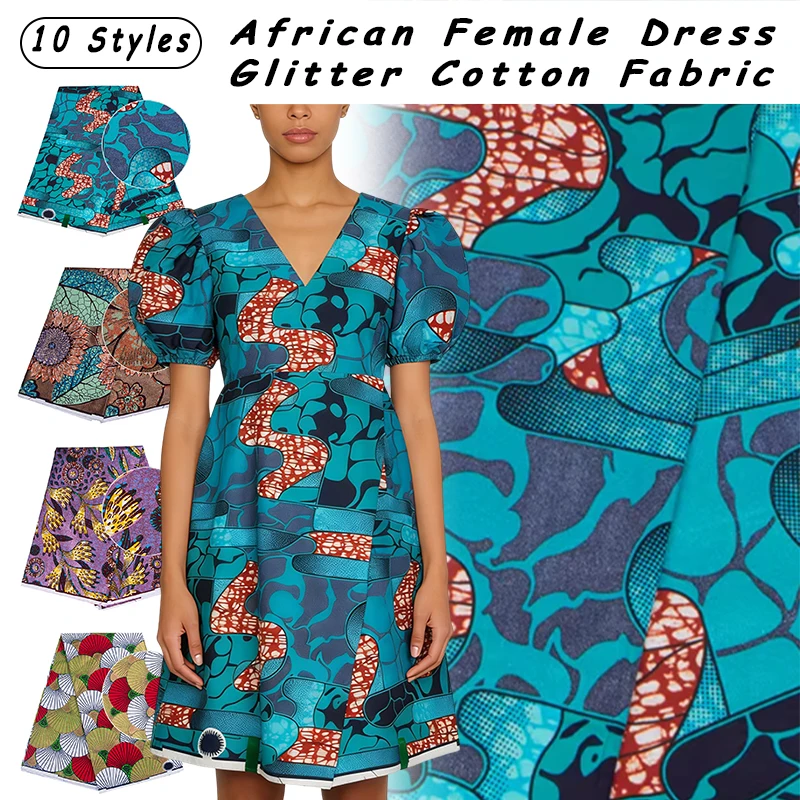 Cotton African Flash Gold Prin - African Ankara Print reseña y precio