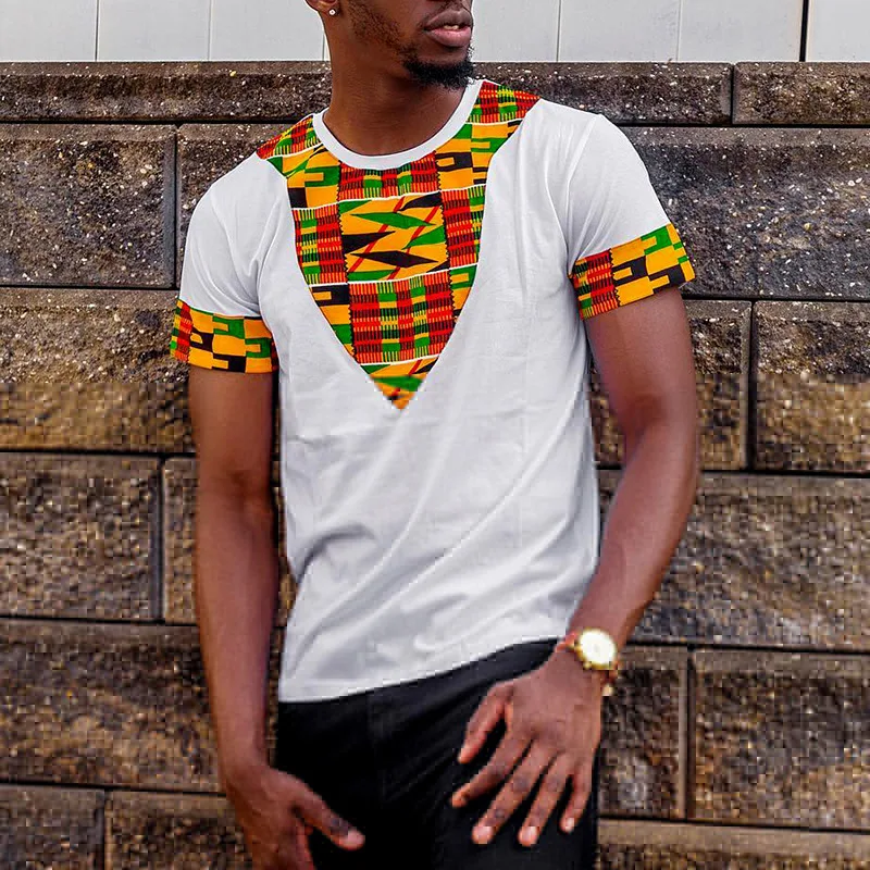 Vintage African Style T-Shirts - Dashiki Shirt Men reseña y precio