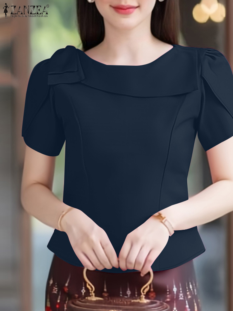 ZANZEA Elegant Short Petal Sle - Thai Silk Blouse reseña y precio
