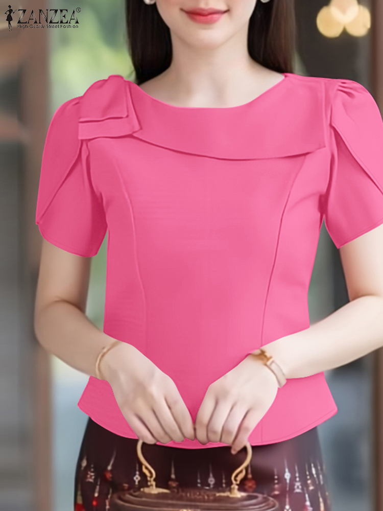 ZANZEA Elegant Short Petal Sle - Thai Silk Blouse reseña y precio