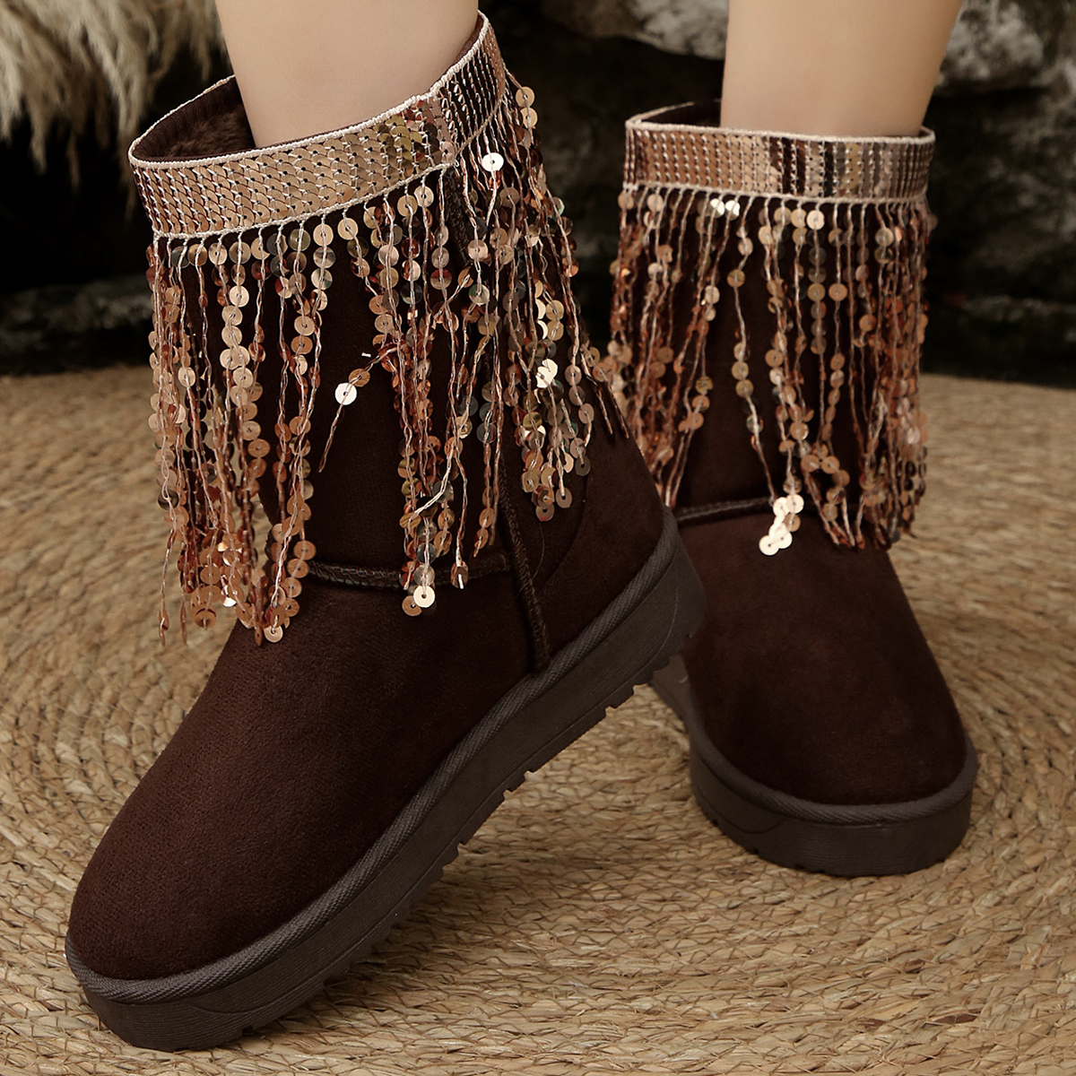 Women's Retro Ethnic Snow Boot - Ethnic Fashion In reseña y precio