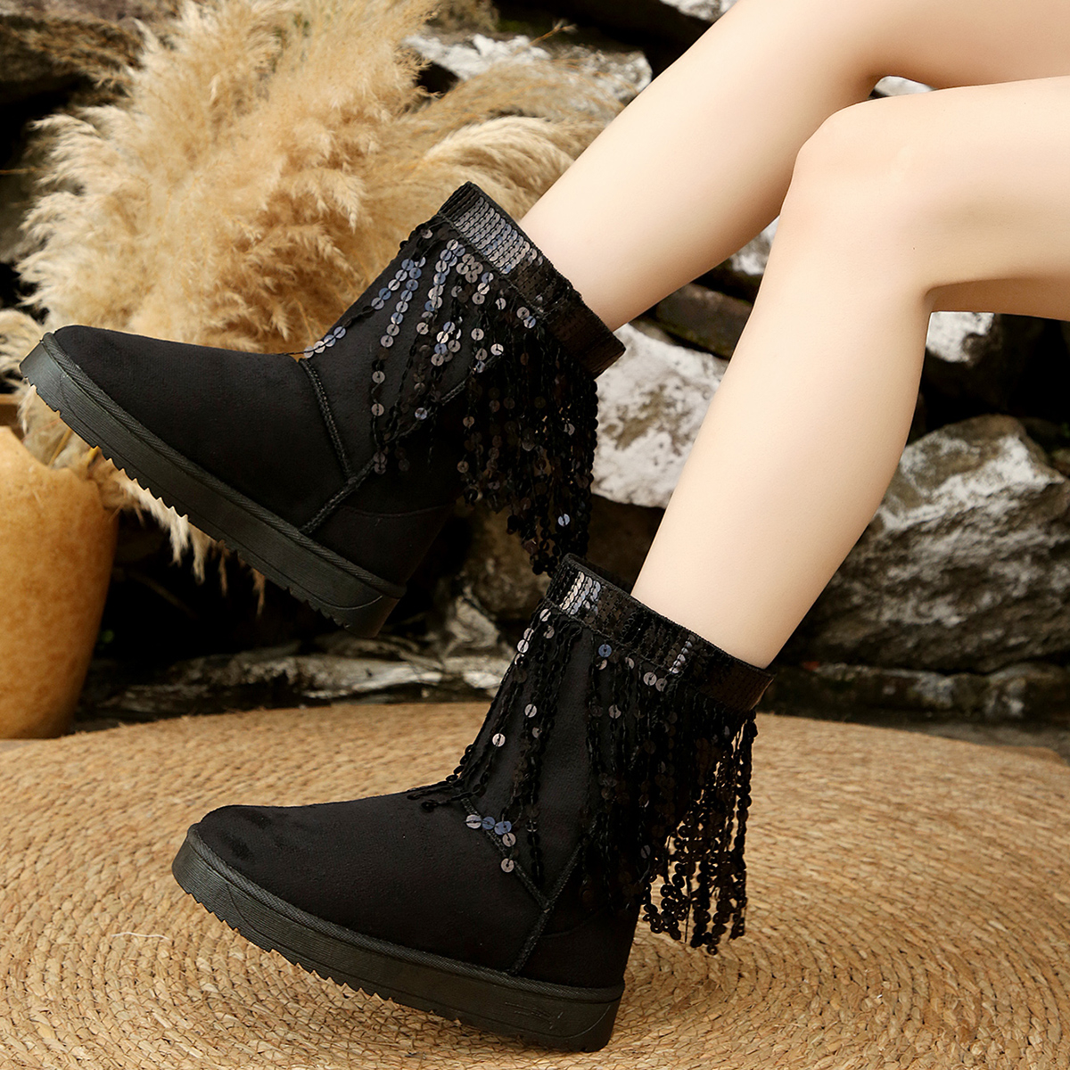 Women's Retro Ethnic Snow Boot - Ethnic Fashion In reseña y precio