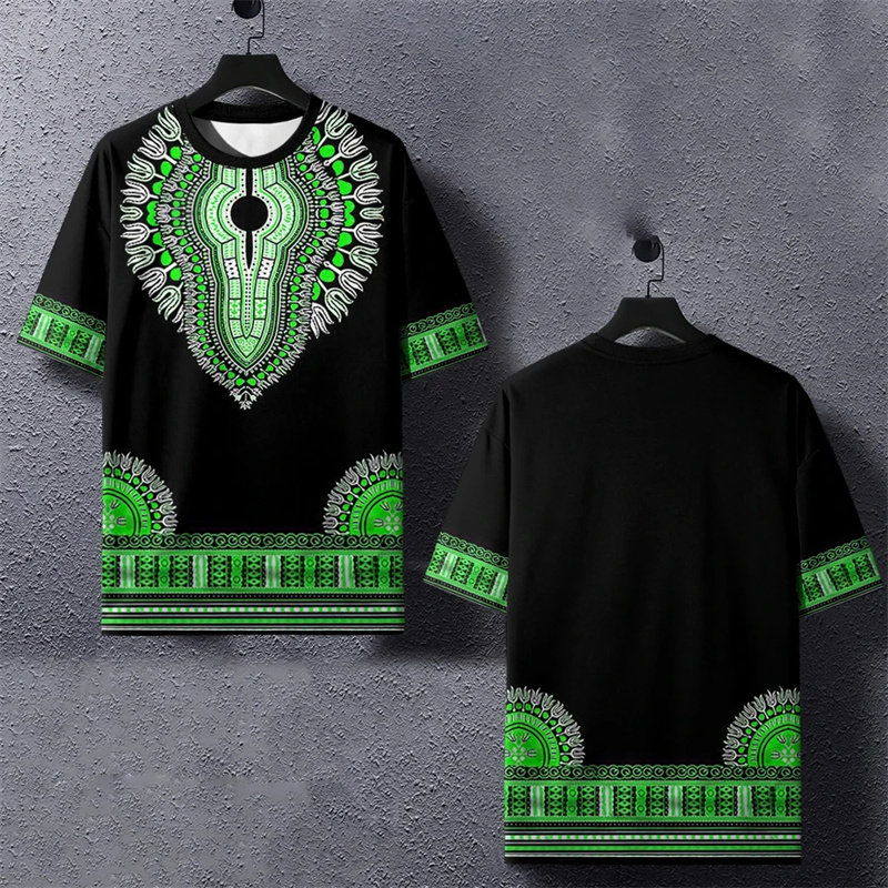 Summer Harajuku 3D Printed Eth - Dashiki Shirt Men reseña y precio