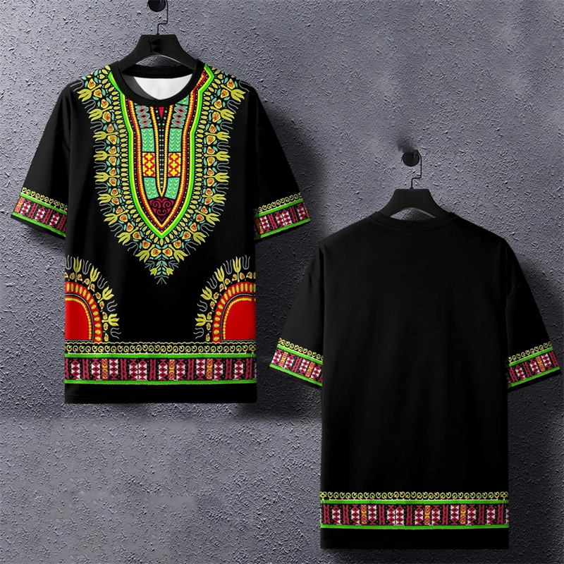 Summer Harajuku 3D Printed Eth - Dashiki Shirt Men reseña y precio