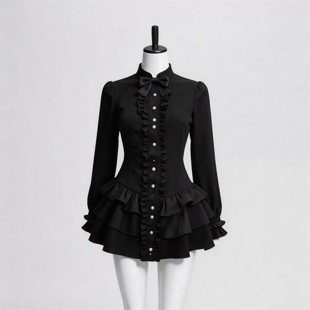 Black Gothic Short Skirt Hallo - Ethnic Wear reseña y precio