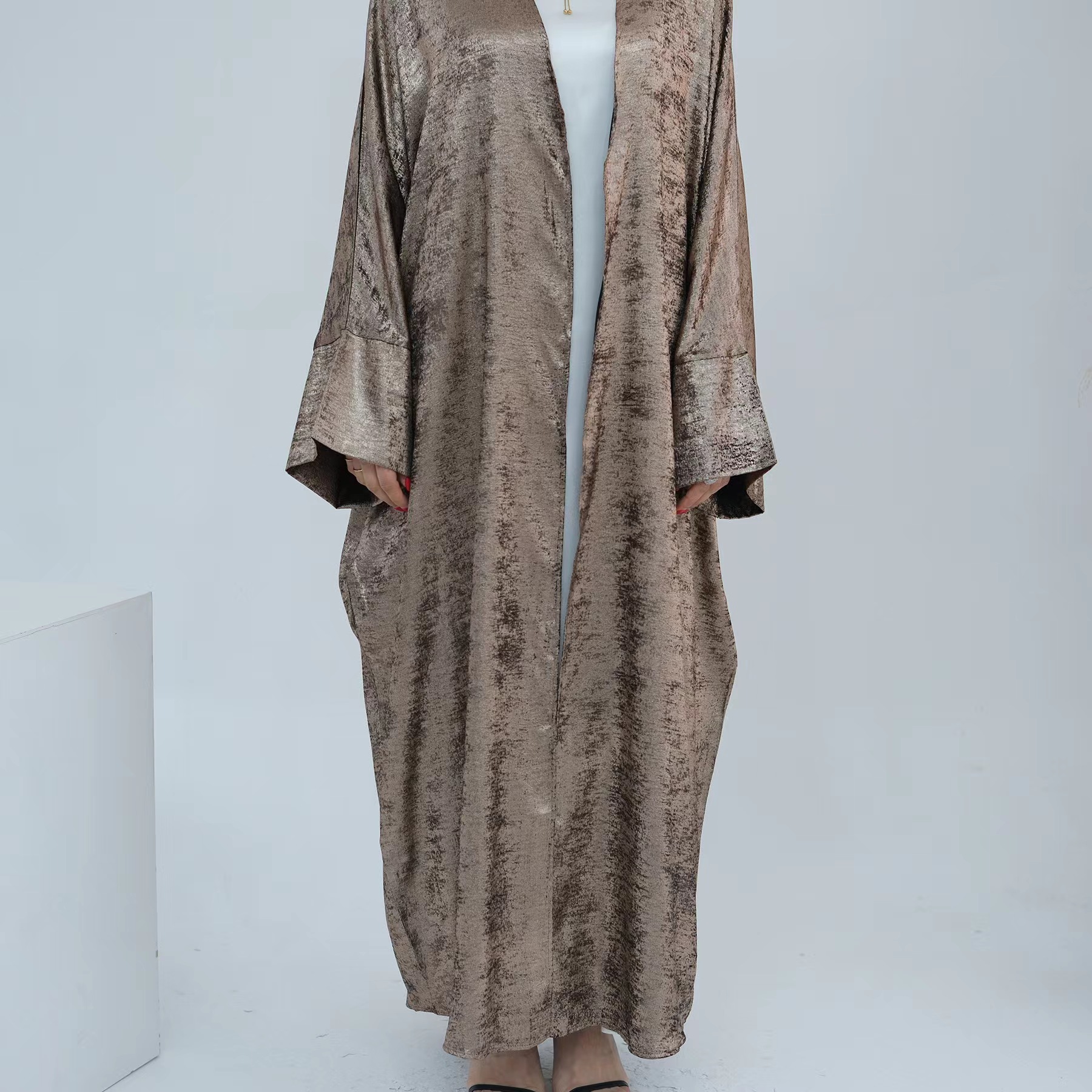 Fashionable Patchwork Open Car - Ethnic Fashion Dress reseña y precio