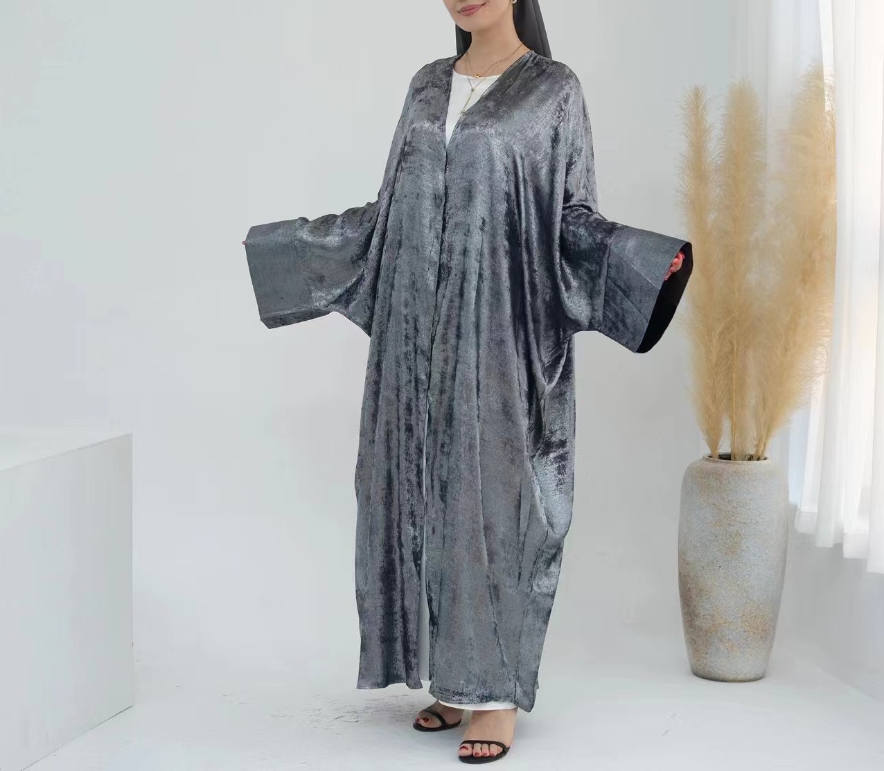 Fashionable Patchwork Open Car - Ethnic Fashion Dress reseña y precio