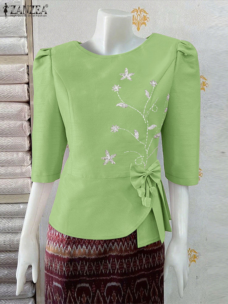 ZANZEA Elegant Asymmetrical He - Thai Silk Blouse reseña y precio