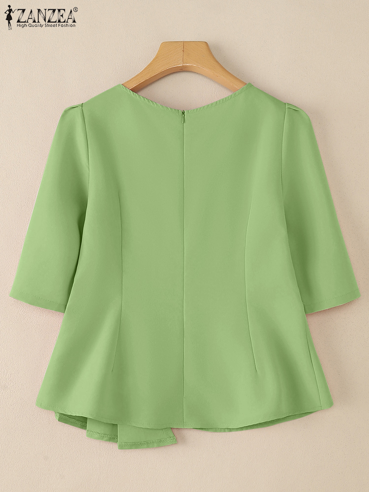 ZANZEA Elegant Asymmetrical He - Thai Silk Blouse reseña y precio