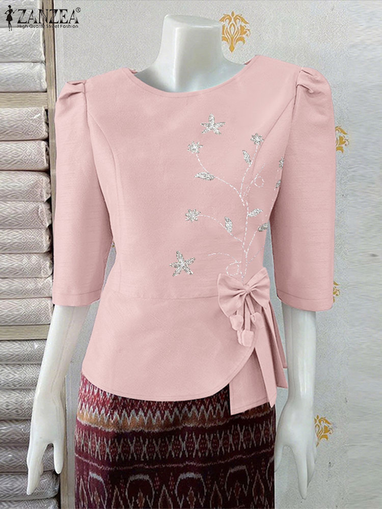 ZANZEA Elegant Asymmetrical He - Thai Silk Blouse reseña y precio