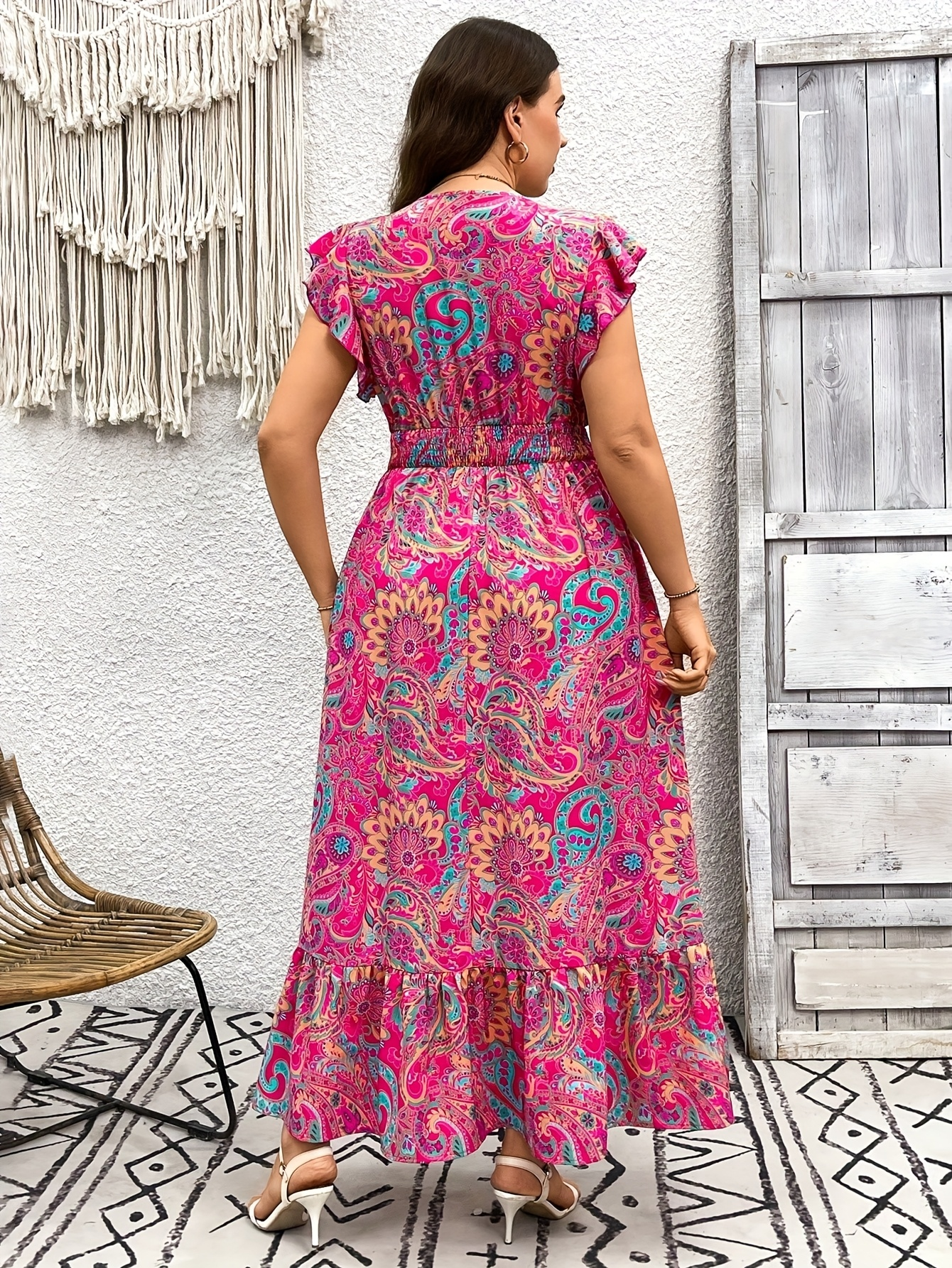 Elegant Long Dress with Ethnic - Ethnic Fashion Dress reseña y precio